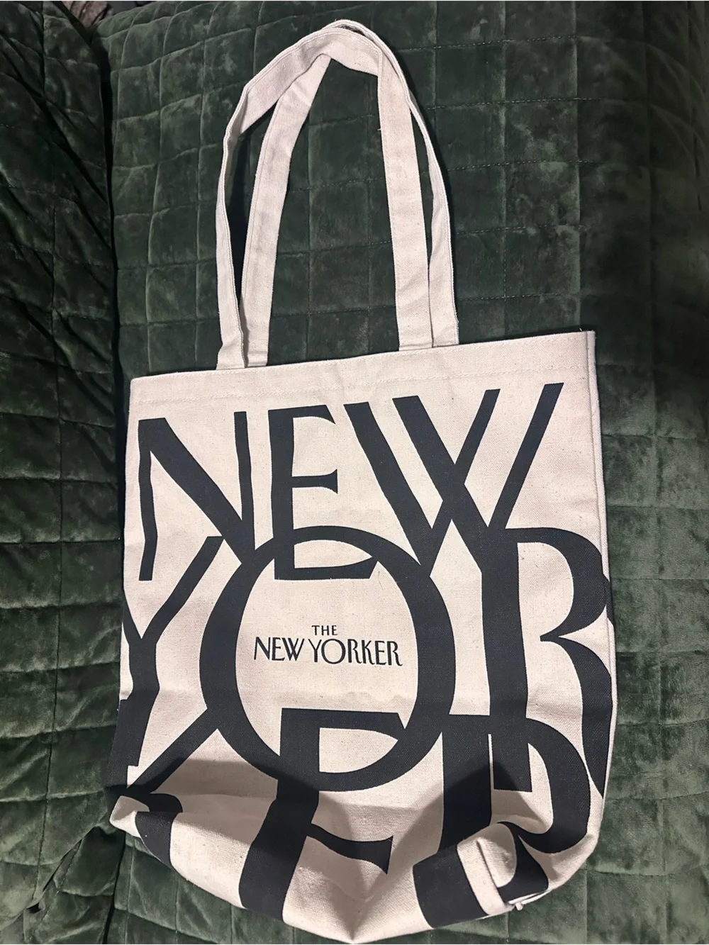 The New Yorker Canvas Tote in Natural and Black